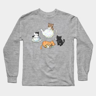 Tea cats Long Sleeve T-Shirt